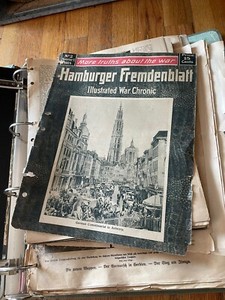Antique German WW1 Newspaper Lot In Binder Illustrirte Zeitung + More Berliner