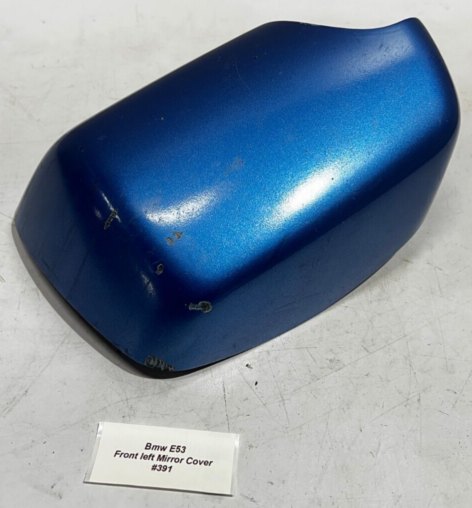 BMW X5 E53 Front Left Sideview Mirror Cover Trim Blue 710747