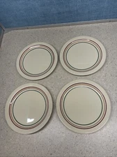 (4) IROQUOIS CHINA  "PENDLETON" 6.5” Dessert Plates RESTAURANT WARE  3 STRIPES