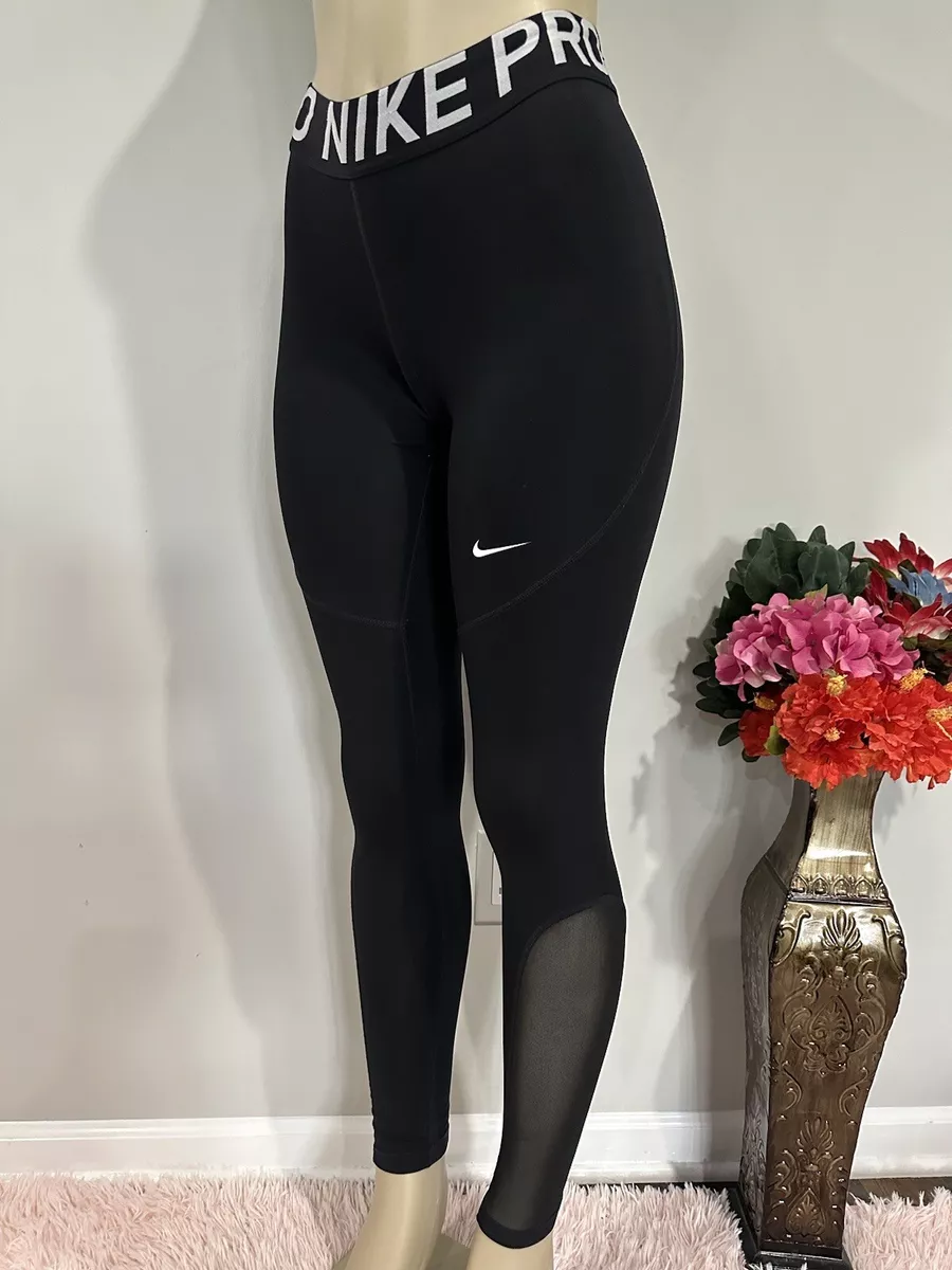 Nike Pro Leggings Size Xs Women Black High waisted Full Length