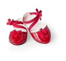 American Girl Janie & Jack Rose Bow Flats for Dolls (Retired) NEW in Box