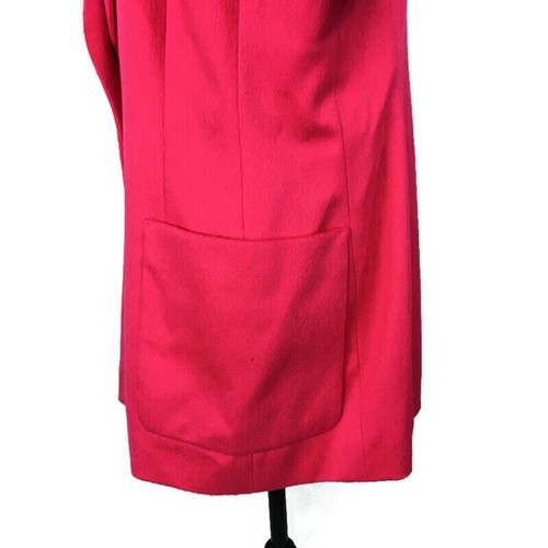 ESCADA Vintage 80s Hot Pink Oversized Jacket Blazer Angora Wool Womens 44 Large - Picture 4 of 12