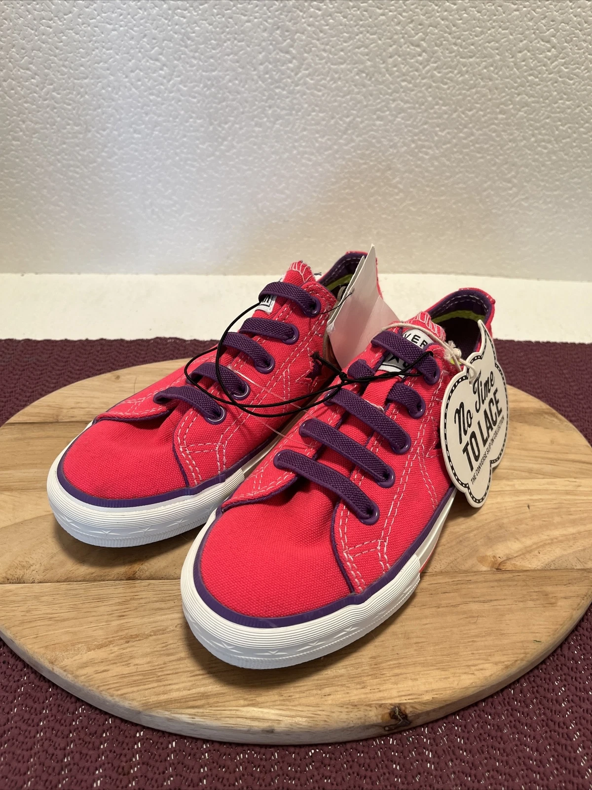 Scarpe slip on Converse All Star basse junior ragazze taglia 13 rosa caldo NUOVE