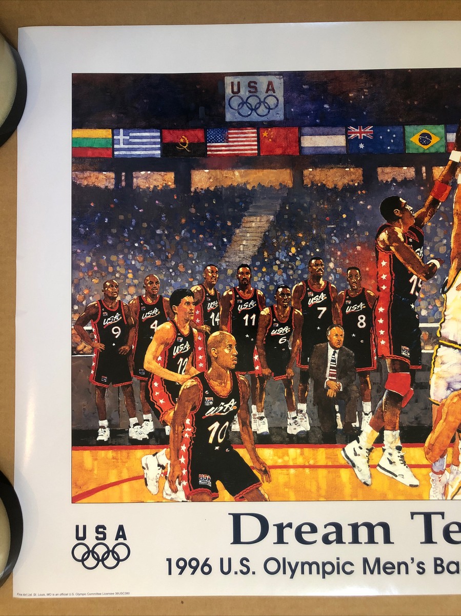 Dream Team Vintage Poster USA Men's basketball Team 1996 Olympics