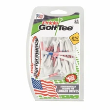 Pride Golf Performance Plastic USA Flag 2 3/4" Golf Tees 30 Pack