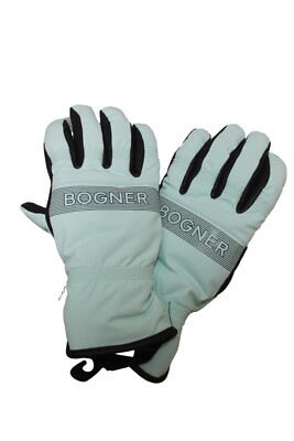 Bogner Hilla Women Partial Leather Ski Gloves Green Mint Black all Sizes New