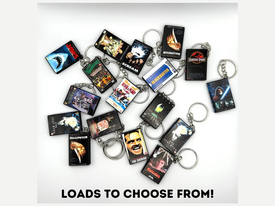 Miniature Nostalgic VHS Movie Box Film Customised Keyring - Choose Your Own! DVD - Image 3 of 4