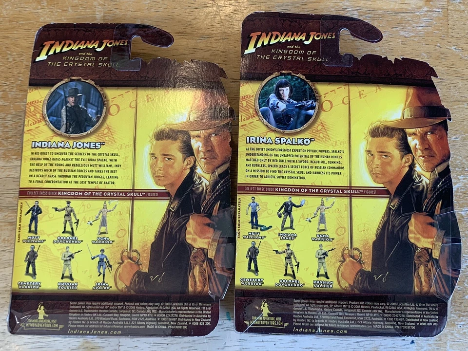 Lote de 2 figuras de calavera de cristal del reino de Indiana Jones 2008 - Indie, Irina Spalko Foto 2 de 2