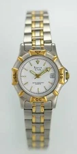 Sierra Club Women Watch Stainless Silver Gold Steel 30m Date White Batt Quartz