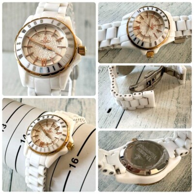 時計 vivinne westwood Vivienne Westwood Ceramic Watch for Women Used From Japan Check
