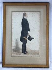 Richard Dighton Worthy Alderman of London Sir James Shaw Drawn Etching Colored