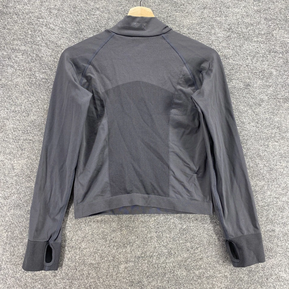 Top corto Victoria's Secret Activewear para mujer L grande gris cuello alto cremallera Foto 2 de 4