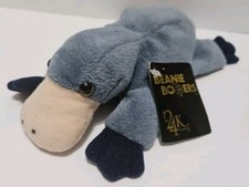 24K Beanie Boppers "Preston Platypus" 1997 Plush Stuffed Animal