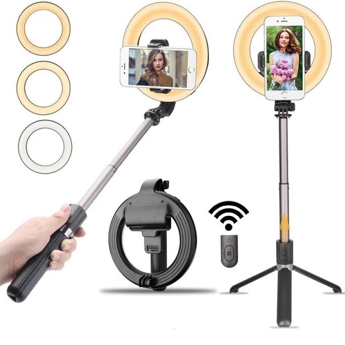Selfie Stick Ring Light Led Ring 5" Trípode Plegable con Control Remoto 07 - Photo 5/6