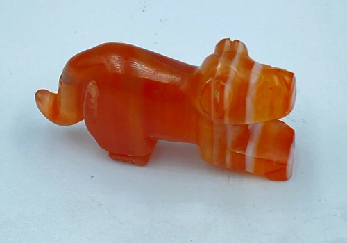 Antique Carnelian Agate Tiger Figure Bead Pendant From Ancient Pyu Culture Burma - Picture 11 of 12
