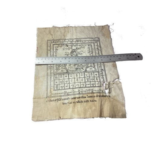 vintage merchant talisman cloth northern Thailand amulet wall art decor - Picture 10 of 10