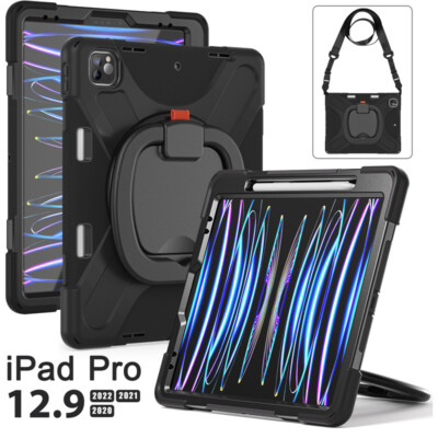 Rotating Shockproof Carry Tablet Case For Apple iPad Pro 12.9 Pro 11 Pro 10.5