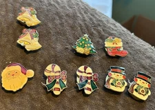 vintage Christmas button covers