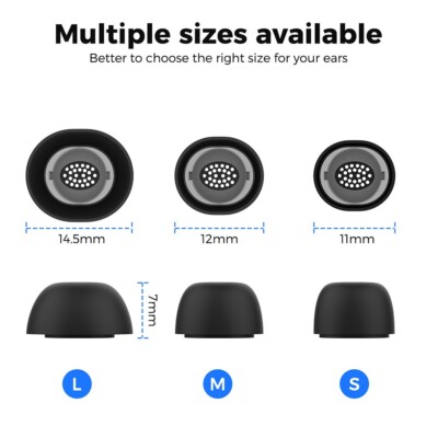 Für Galaxy Buds3 Pro nicht knallende Ersatz Ohrhörer Stöpsel in schwarzer Far