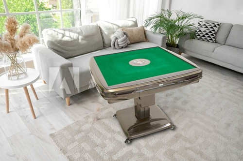 Mesa de mahjong automática plegable americana 166 azulejos 36 mm con cajón de rueda cargador USB - Imagen 9 de 10