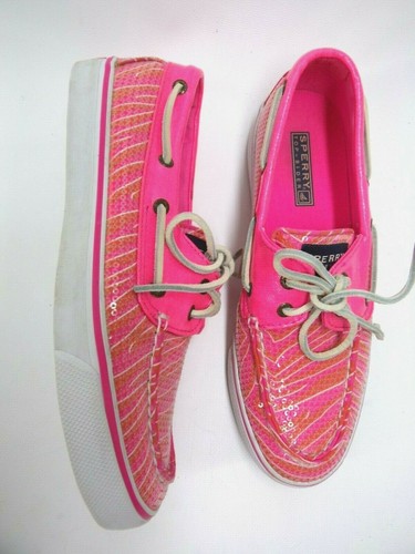 SPERRY Top-sider 7.5 Shoes Pink Print 