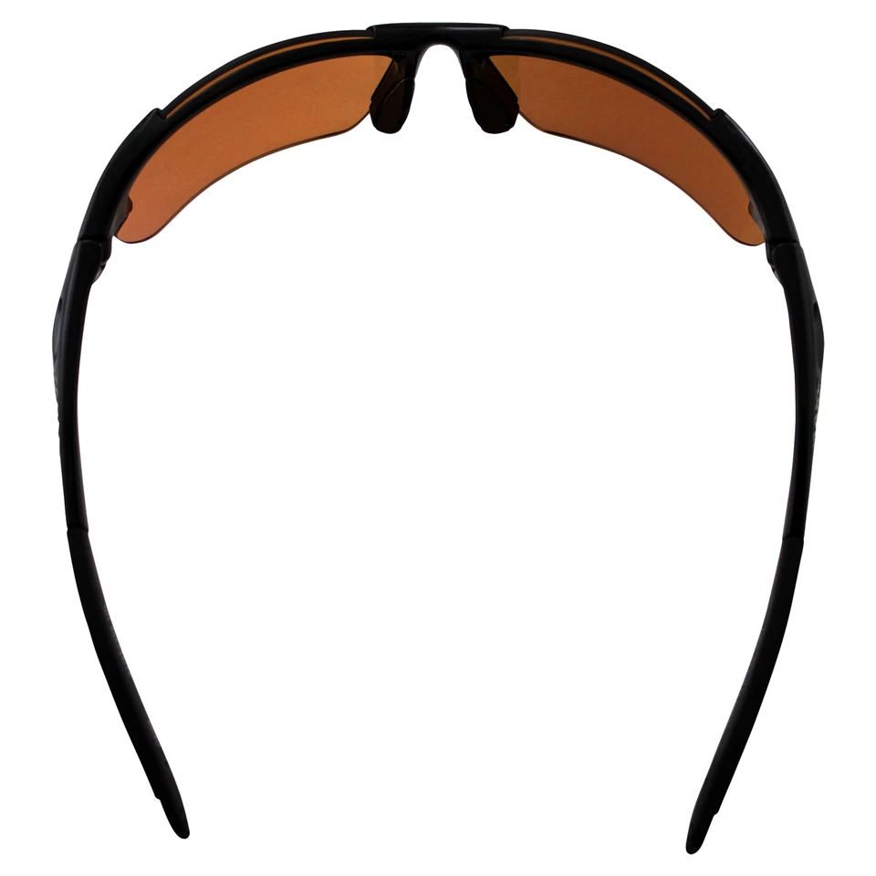 Gafas de sol Maxx Storm deportivas y motocicletas TR90 marco negro con lente ámbar HD Foto 4 de 4