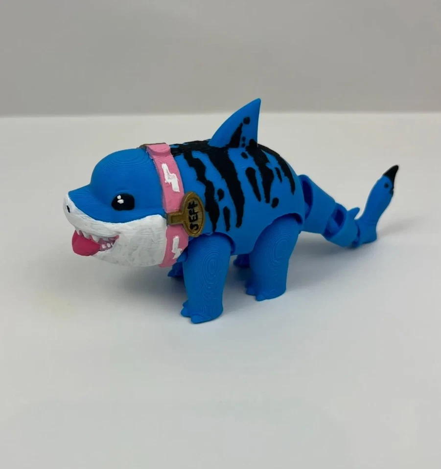 Jeff - Juguete de inspiración flexible de tiburón terrestre - Divertida y adorable figura inquieta Foto 2 de 4