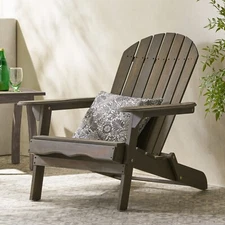 Milan Outdoor Folding Wood Adirondack Chair