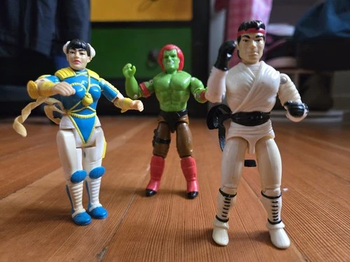 G.I Joe Hasbro Street Fighter Chun Li Ryu 1992-1994 Rare Original Action Figures