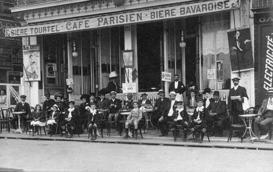 CP PHOTO ANCIENNE LE TREPORT GRAND CAFE PARISIEN BIERE BRASSERIE AAE - Photo 1/1