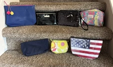 Makeup Bags Bundle Lot Of 7 Various Sizes