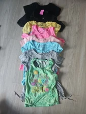 Girls 5/6 Short Sleeve Shirts Lot of 8 Mixed Brands and Styles