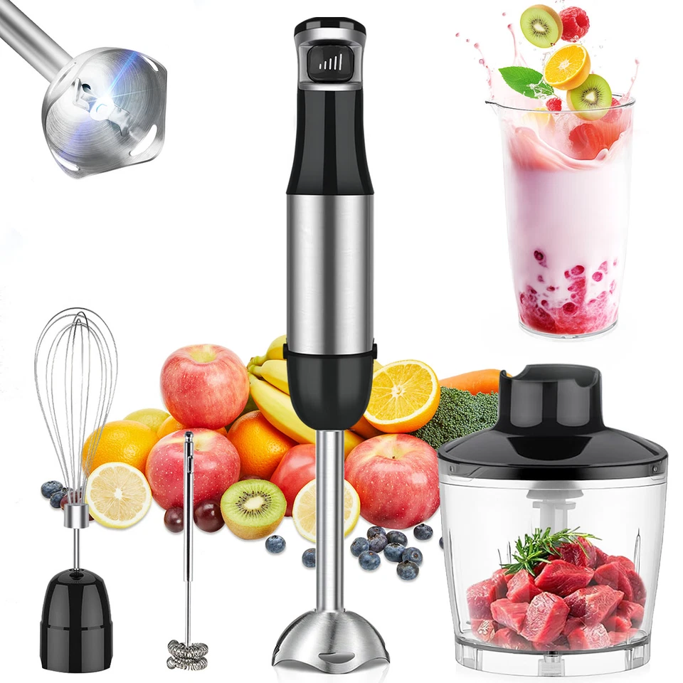 5 in 1 Stabmixer Elektrischer Hand Blender Pürierstab Pürierer Mixer Silber DHL - Bild 2 von 4