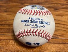 J.D. Davis Giants Game Used WALK Baseball 9/13/2023 vs Guardians Xzavion Curry