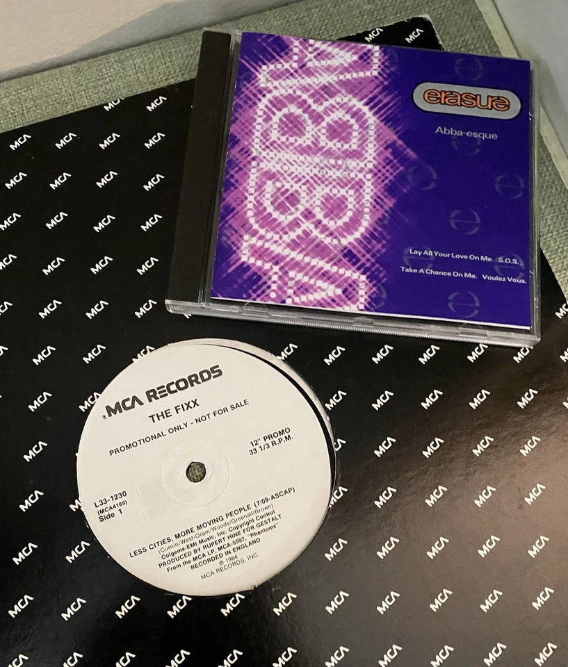 The Fixx / Erasure    **PROMO VINYL / CD LOT**     Abba-Esque  --  Less Cities - Image 2 of 2