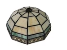 Vintage Tiffany style Spectrum leaded glass lamp shade slag glass 8.5 in. dia