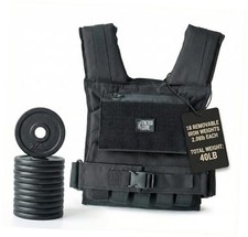 Adjustable Weighted Vest 40lbs - Heavy Duty Tactical Weight Vest for Men 