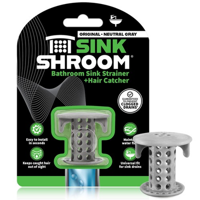 #ad #ad SinkShroom Gray Revolutionary Hair Catcher Drain Protector Strainer by TubShroom $9.99