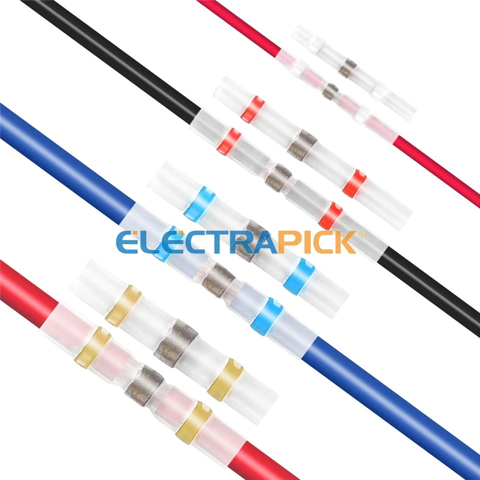 1000PCS Solder Stick Waterproof Seal Sleeve Heat Shrink Butt Wire Connectors - Image 3 of 4