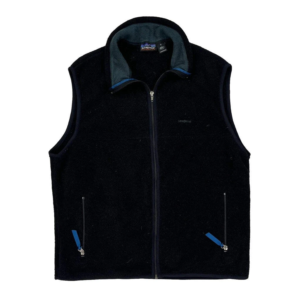 Synchilla Patagonia Fleece Vest - XL Black Polyester