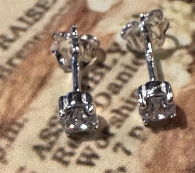 SILPADA S4022-2  Stack  Em Up Sterling Silver Cubic Zirconia Studs. New