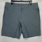 Under Armour Mens Chino Golf Shorts 36X10 Gray Performance Tech Stretch Logo NEW