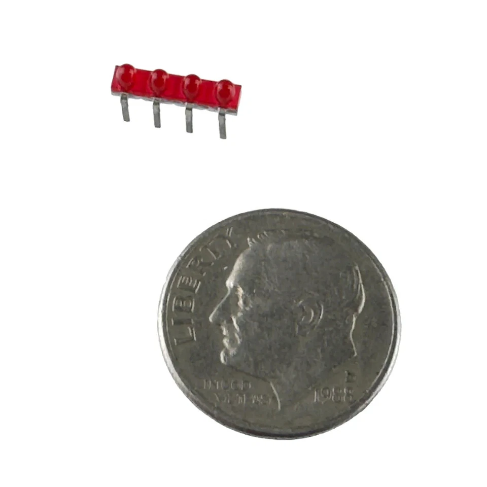 G28532E ~° (Pkg 4) HP HLMP-6664 Miniature 4 LED Bargraph - Image 2 of 3