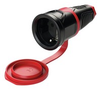 Pce/Merz Schutzkontaktkupplung IP54 Vollgummi+Klappdeckel 16A / 250V Ac / 3P ...