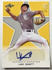 2020 LEAF PG NATIONAL SHOWCASE LUKE JEWETT YELLOW AUTO 13/25 M