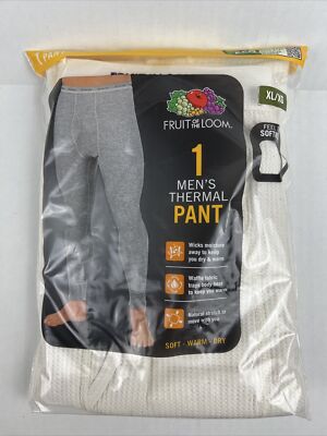 Fruit of the Loom Thermal Men's XL Natural Underwear Bottom