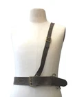 Sam Browne Shoulder Belt Real Leather WW2 Type Genuine Military Brass Components