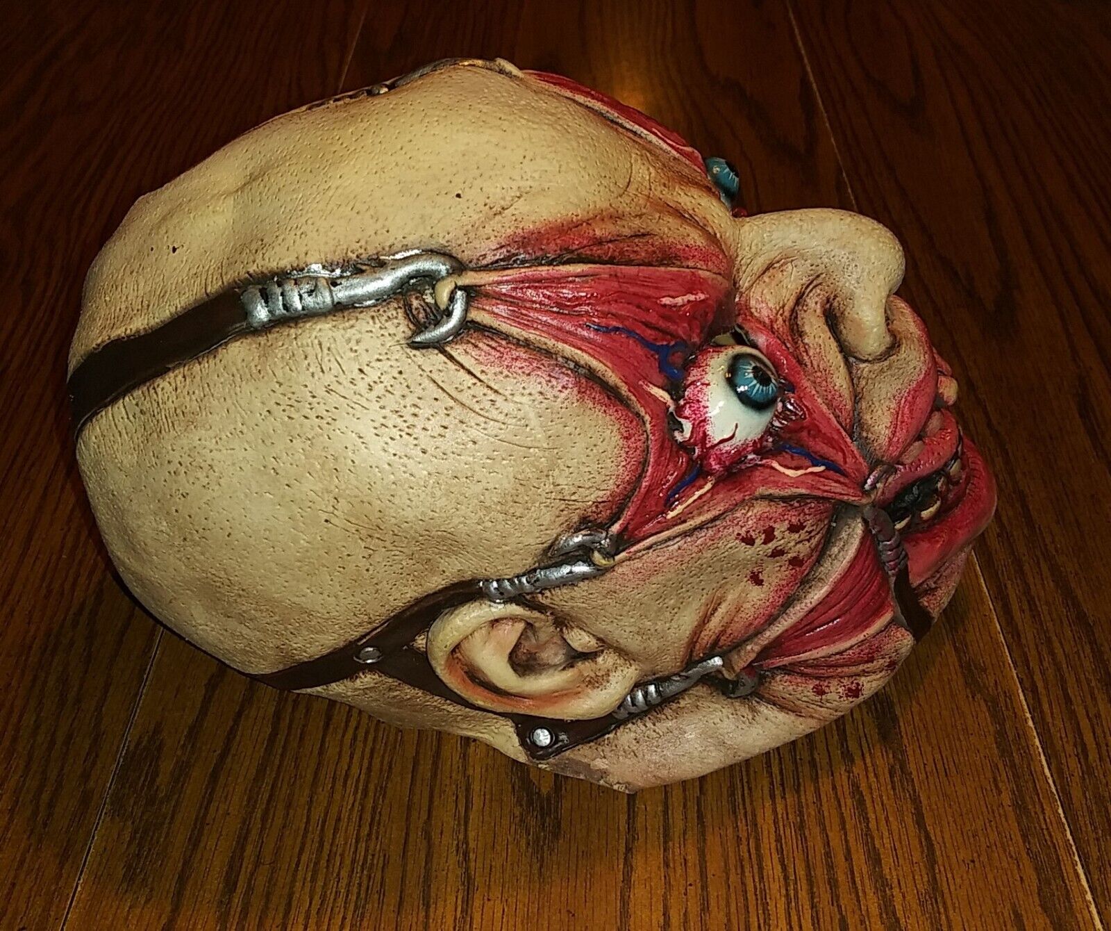 Quality Rubber Halloween Mask Pierced Hooked Eyes… - image 4