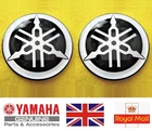 Yamaha Decal Emblem Tank Gel Badge SILVER 50mm YZF R1 R6 YZ FZ1 FJR x 2 GENUINE