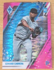 2022 Panini Chronicles Phoenix Pink Pulsar #6 Edward Cabrera Miami Marlins RC